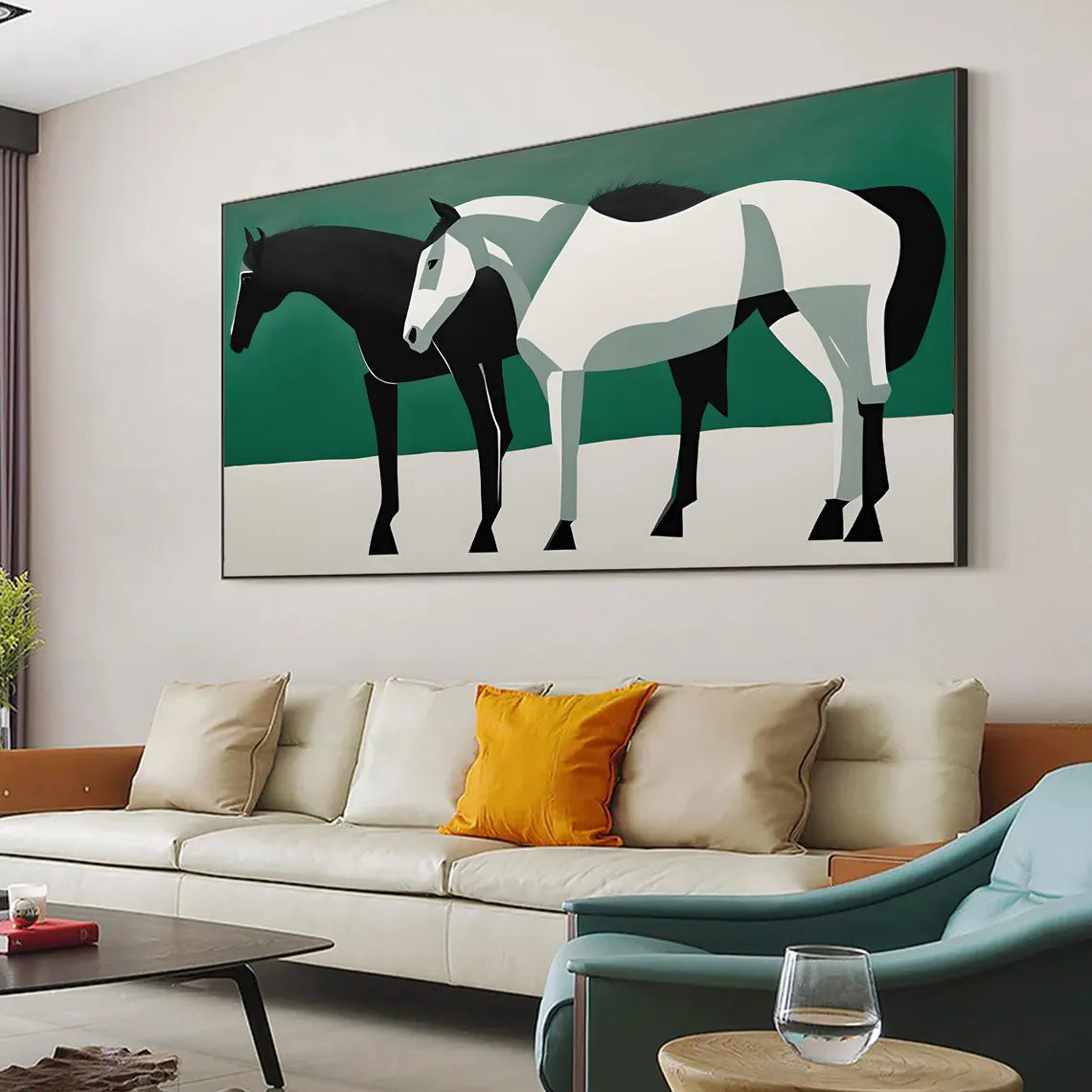 Abstract Animal Horse Wall Art #AL122