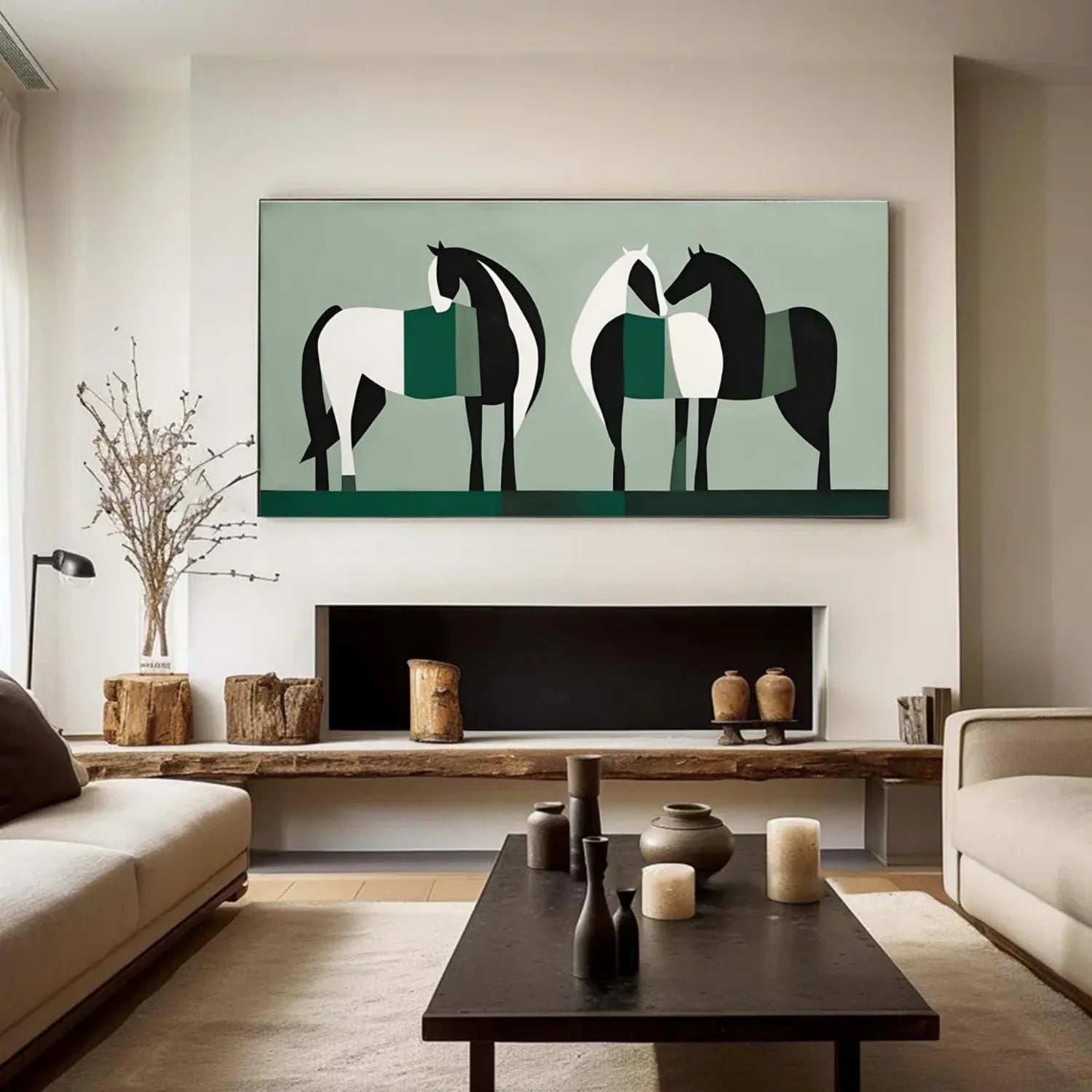 Abstract Animal Horse Wall Art #AL121