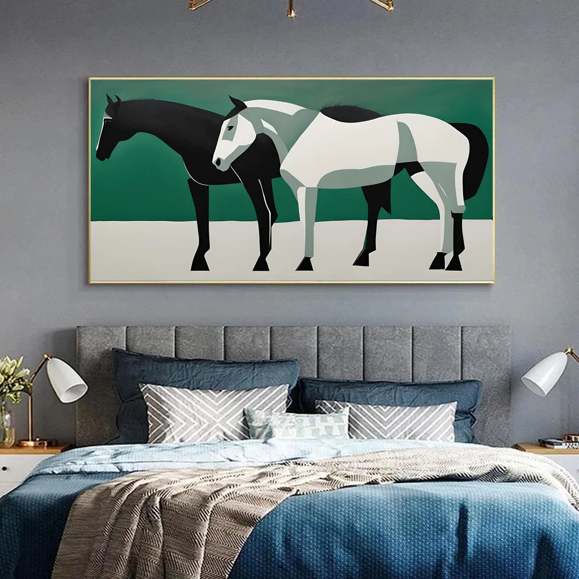 Abstract Animal Horse Wall Art #AL122