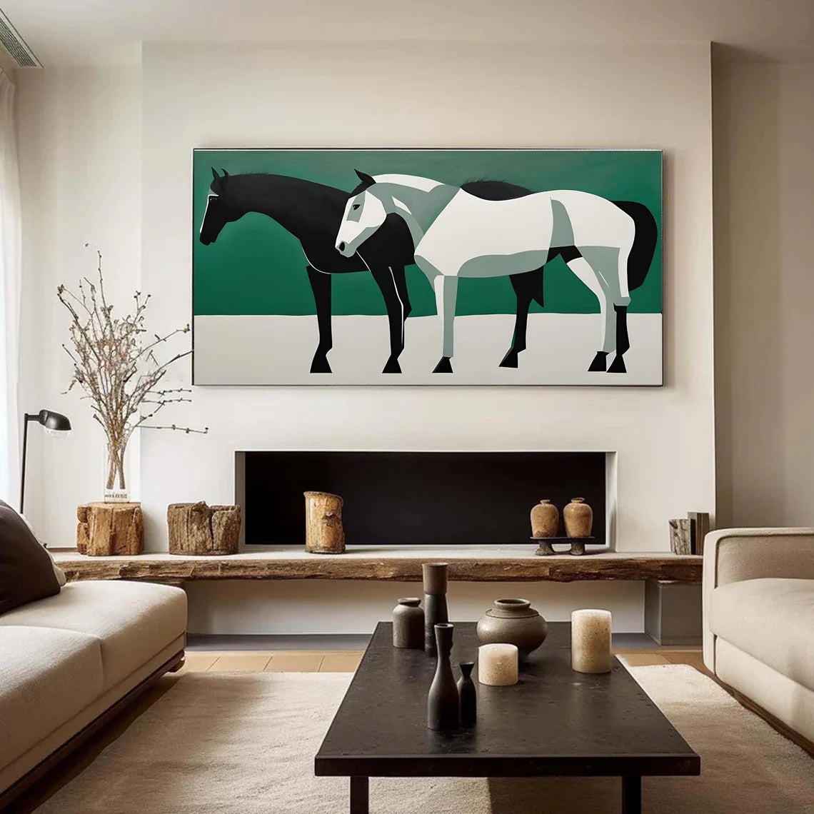 Abstract Animal Horse Wall Art #AL122