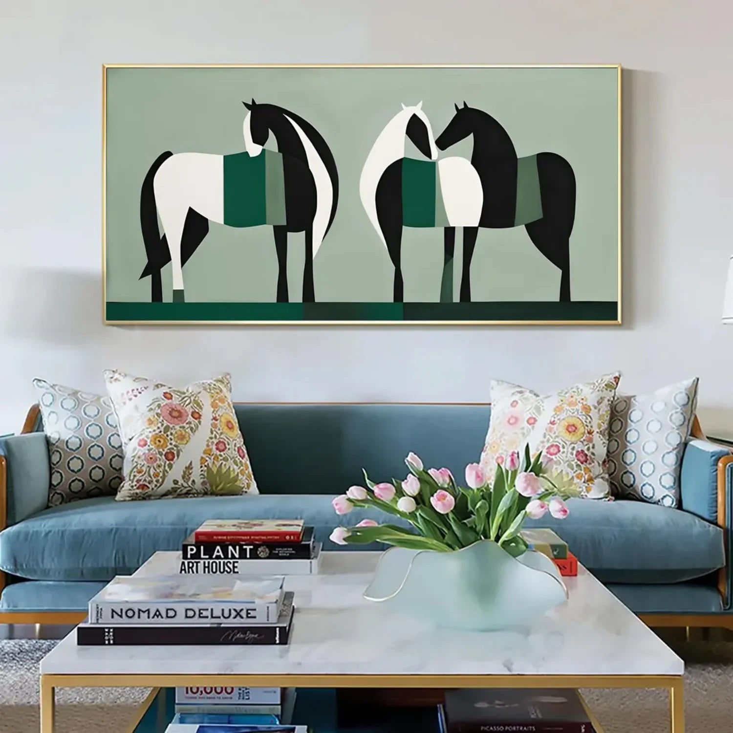 Abstract Animal Horse Wall Art #AL121