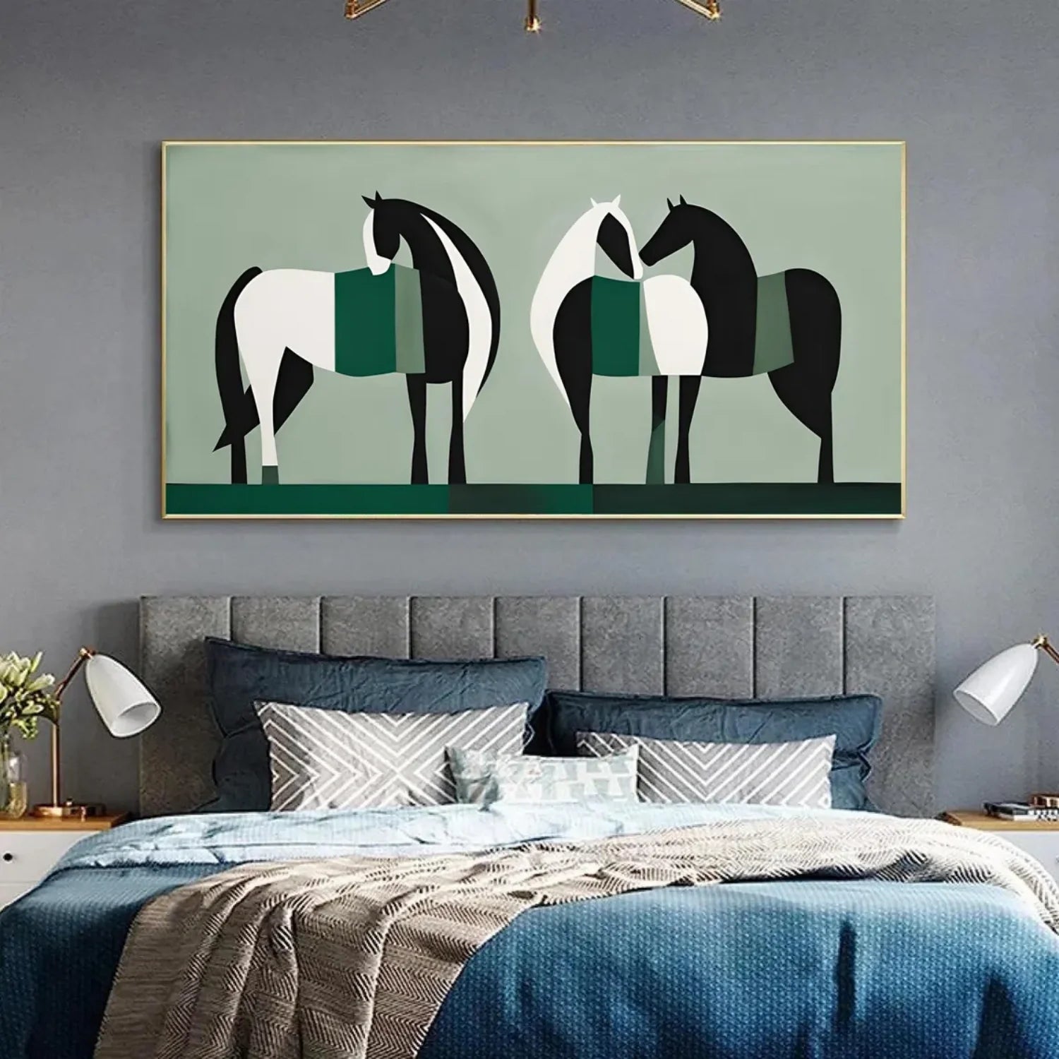 Abstract Animal Horse Wall Art #AL121