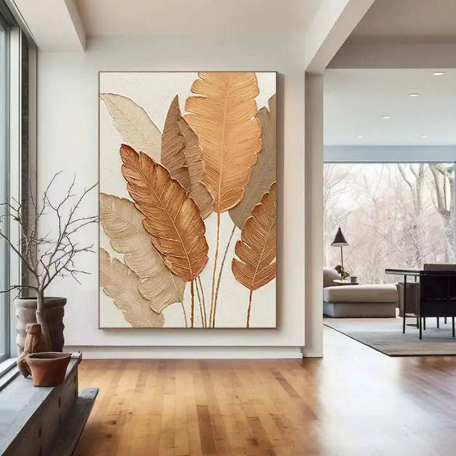 Flower & Tree Abstract Textured Wall Art #ML103