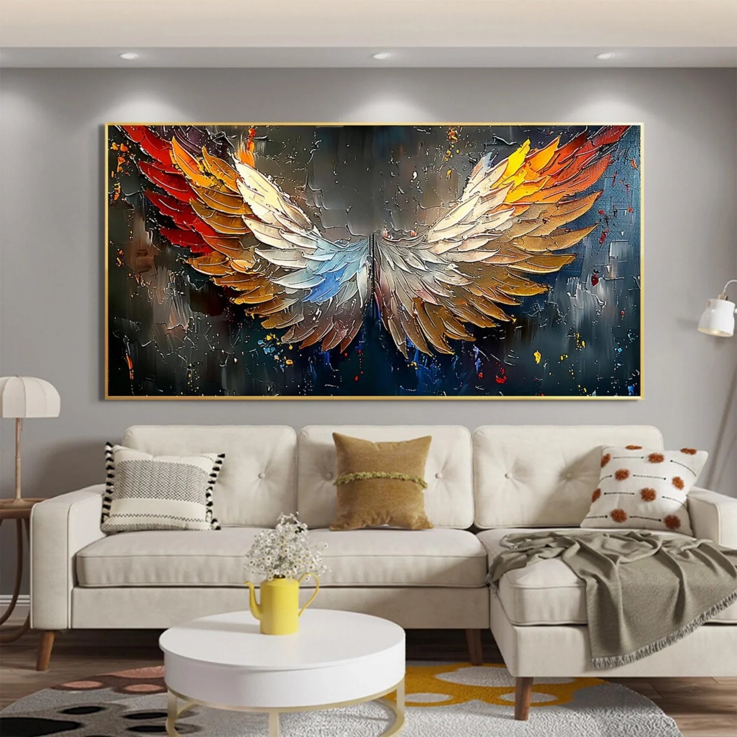 Abstract Angel Wing Textured Painting #AP053