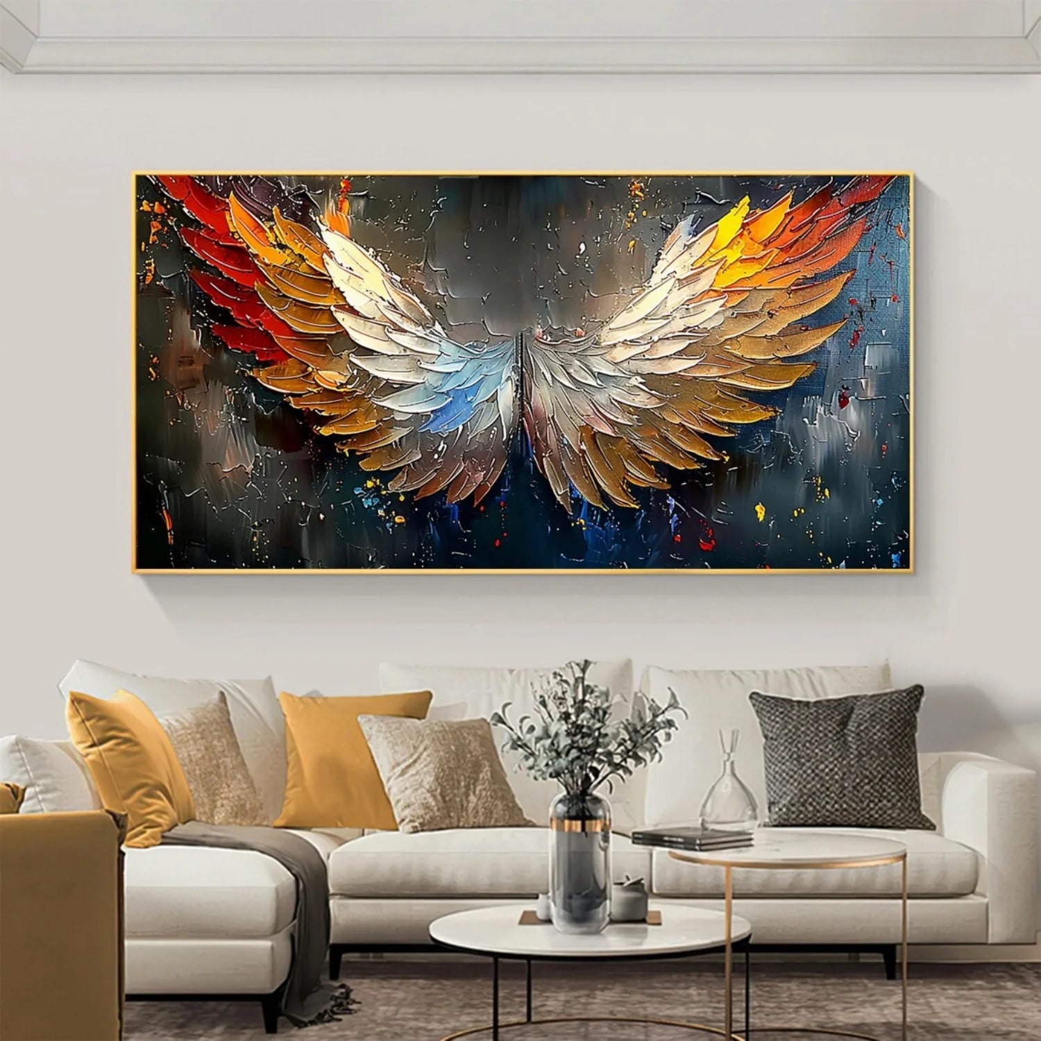 Abstract Angel Wing Textured Painting #AP053