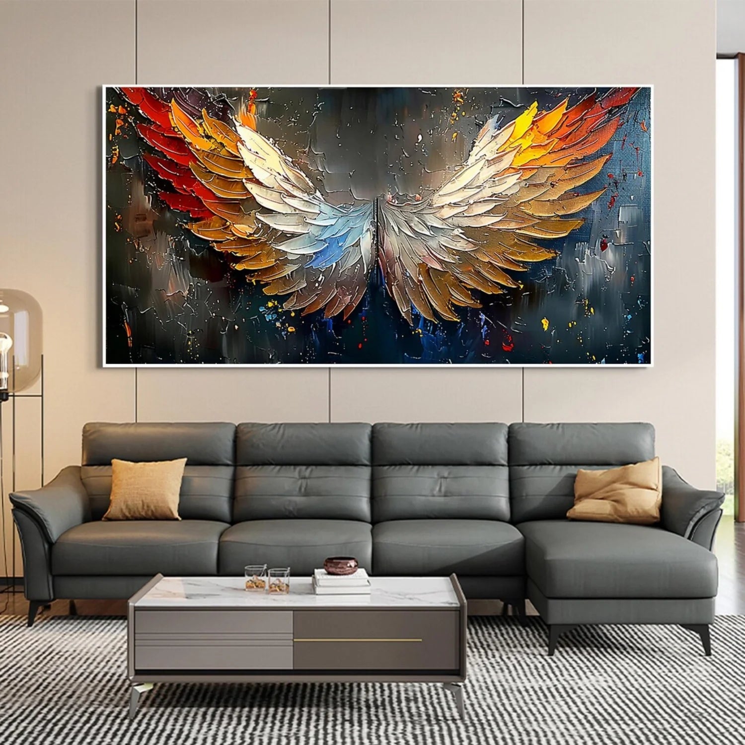 Abstract Angel Wing Textured Painting #AP053