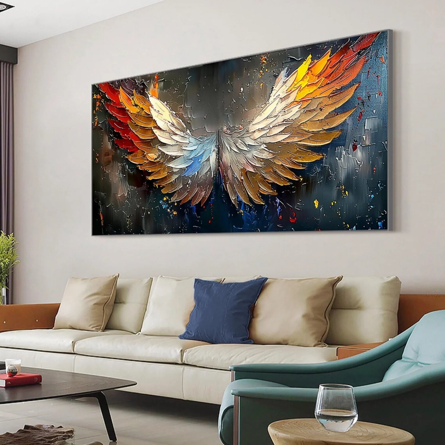 Abstract Angel Wing Textured Painting #AP053