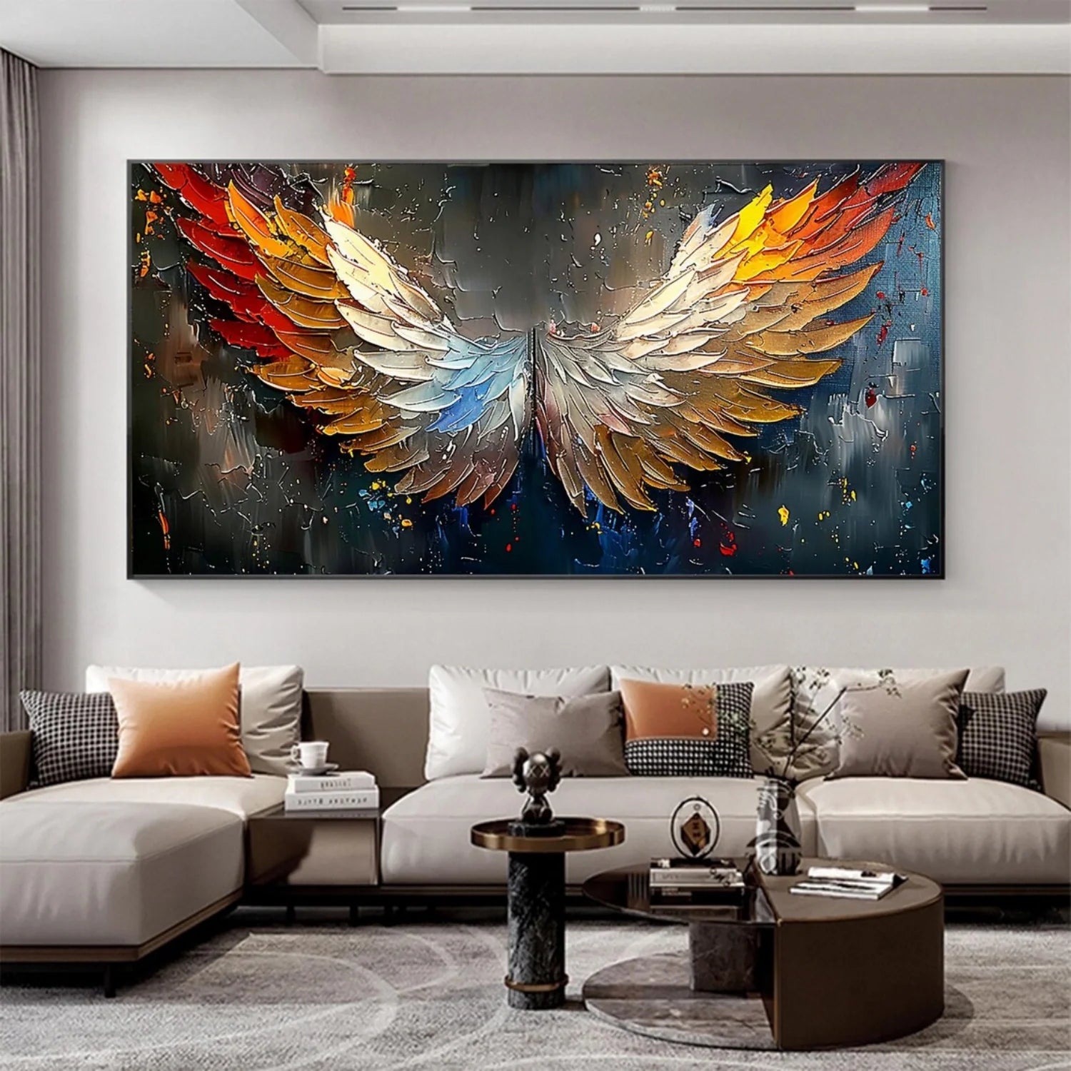 Abstract Angel Wing Textured Painting #AP053