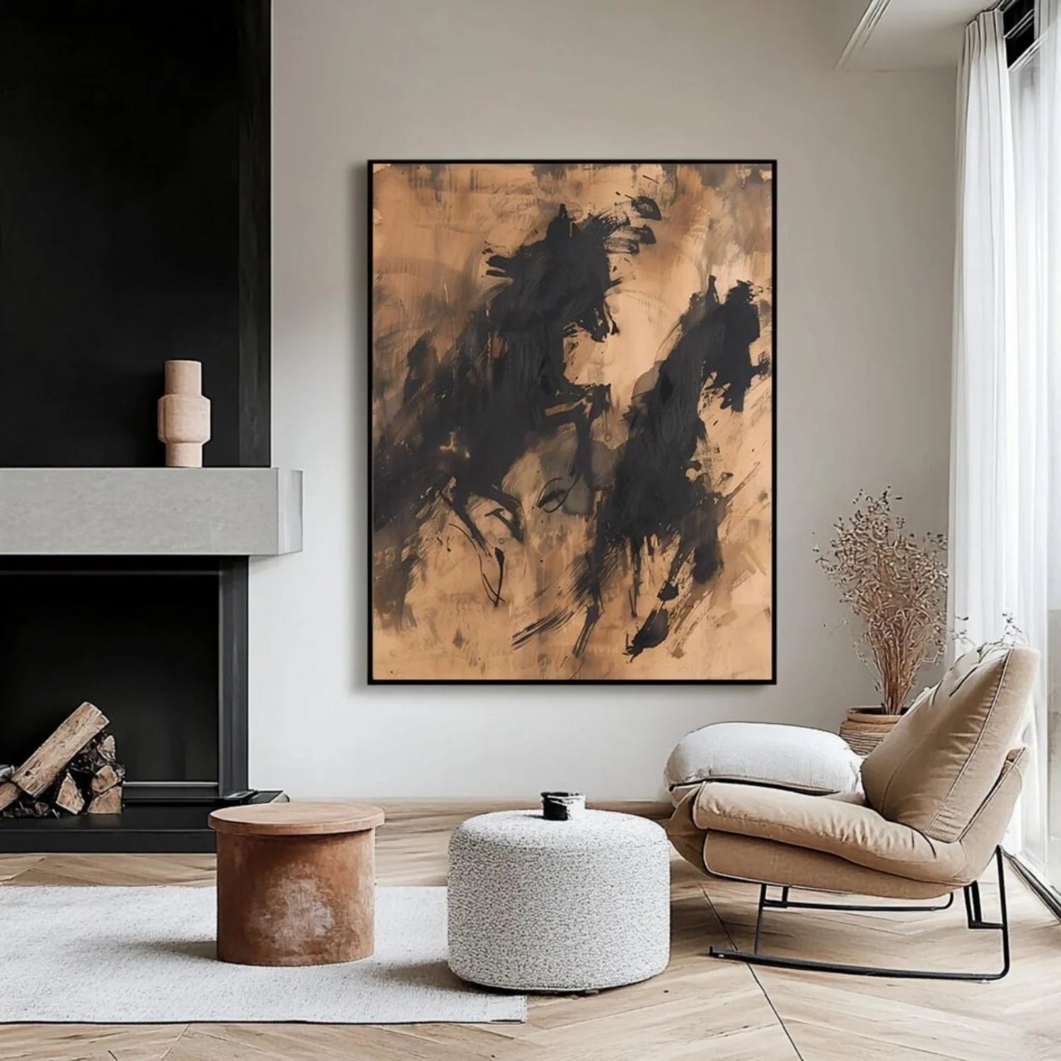 Abstract Animal Horse Wall Art #AL120