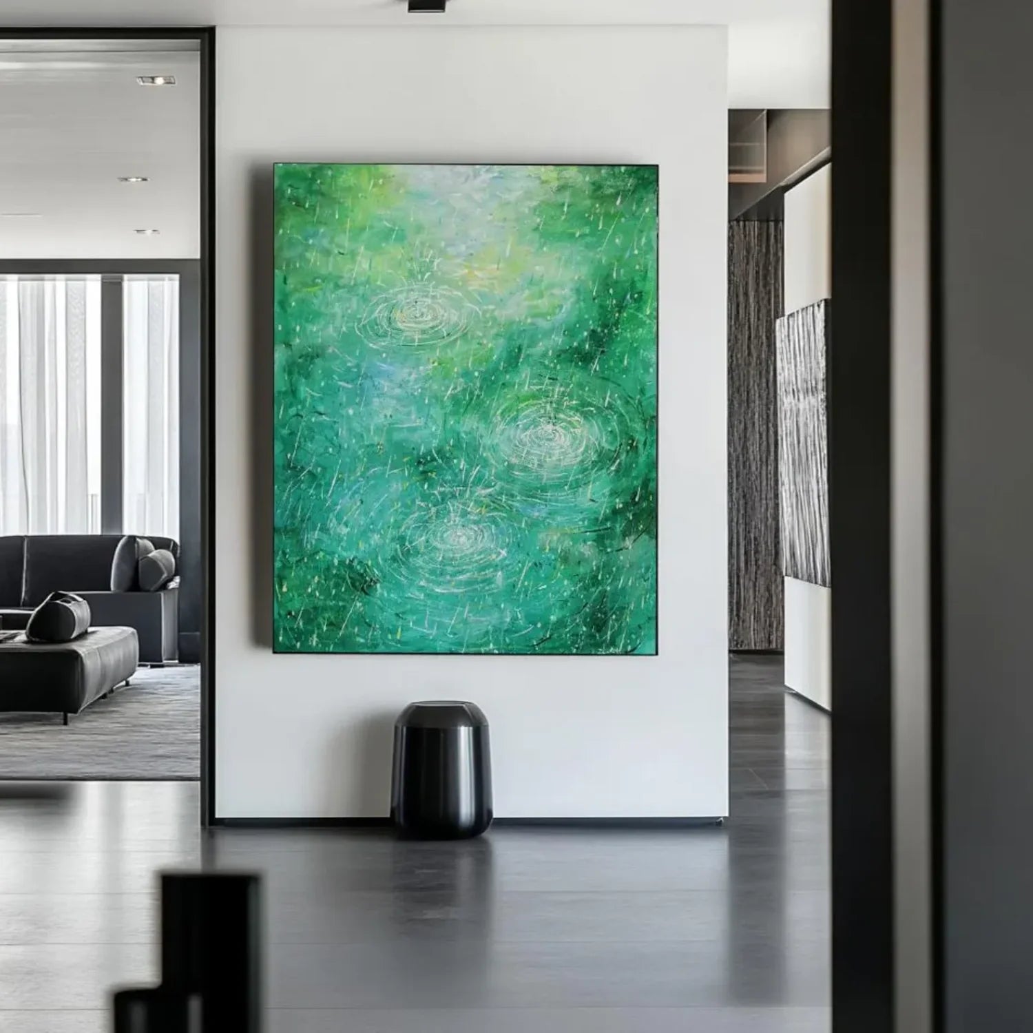 Green Abstract Canvas Art #WS594