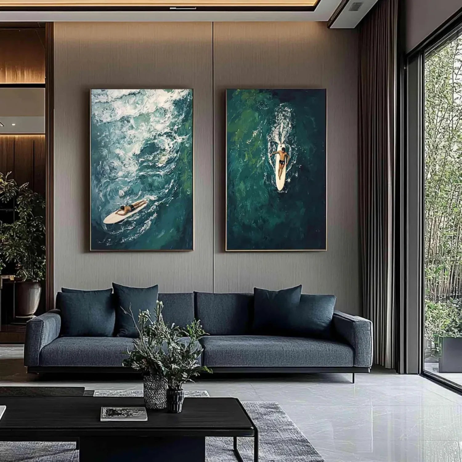 Surfing Sport Wall Art Set of 2 #SA025