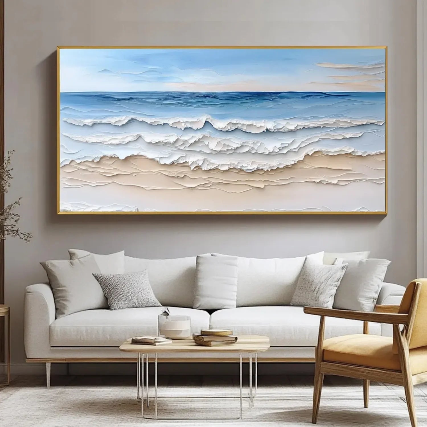 Sea & Sky Abstract Textured Wall Art #MS132