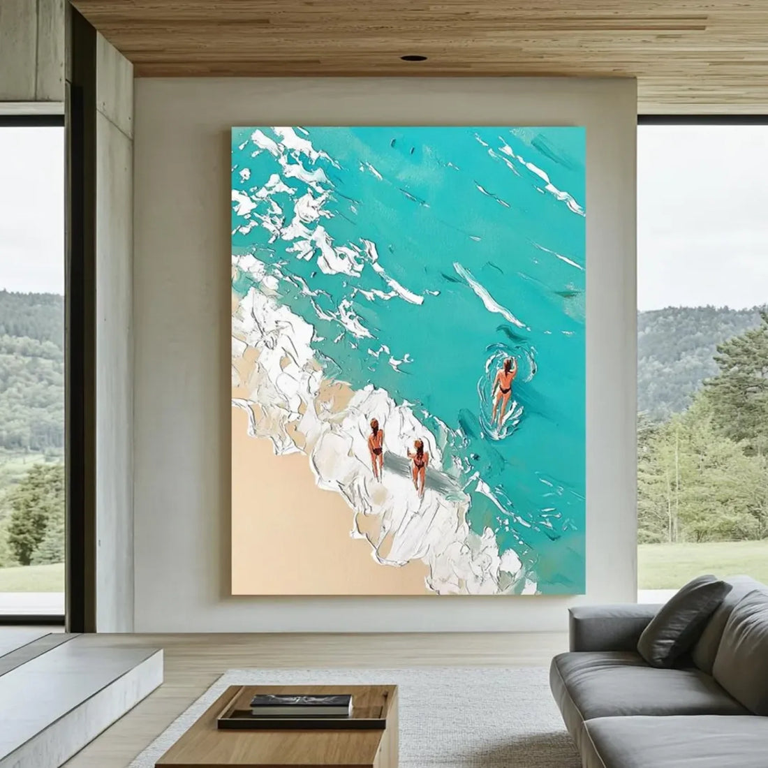 Swimming Sport Textured Wall Art #SA017