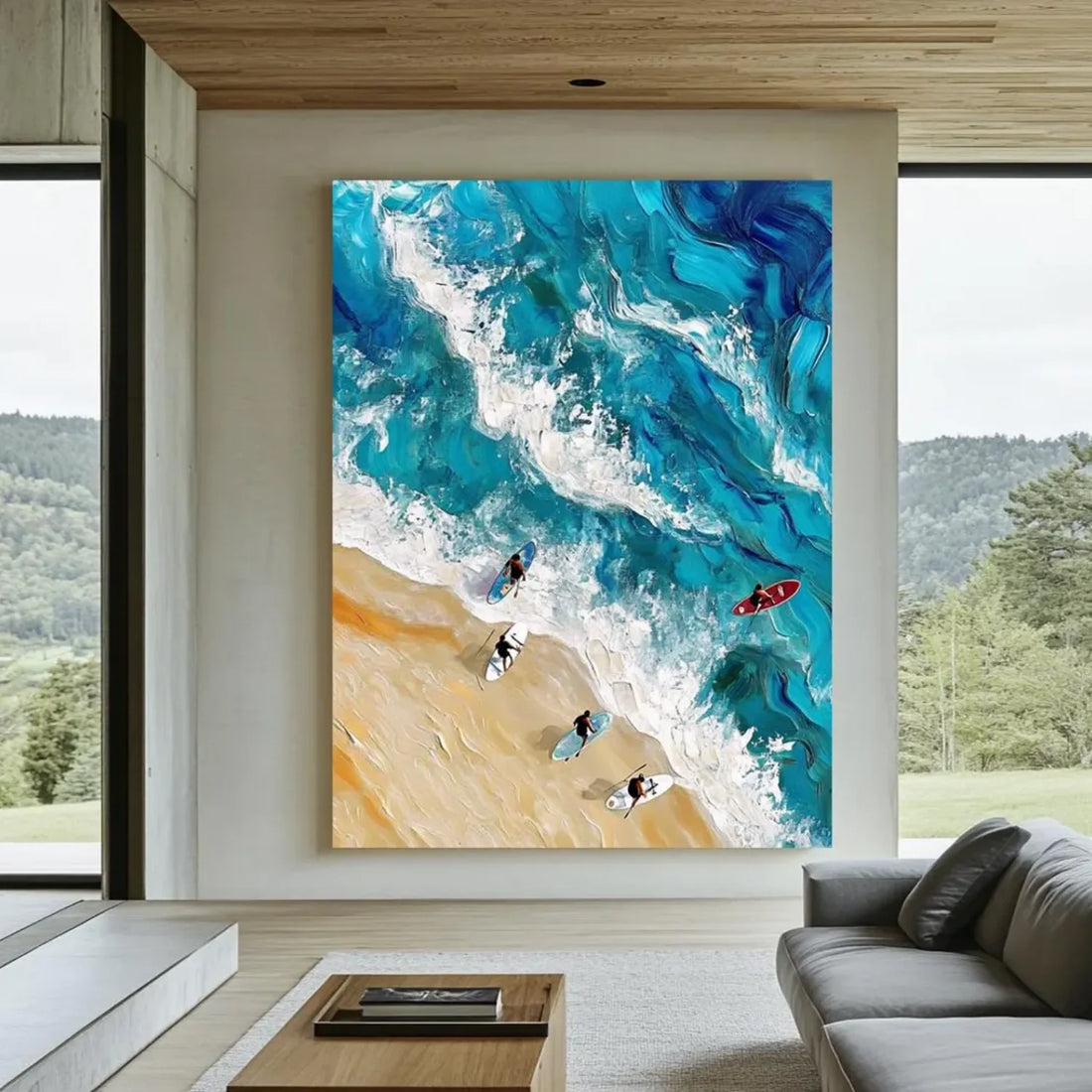 Swimming Sport Textured Wall Art #SA015