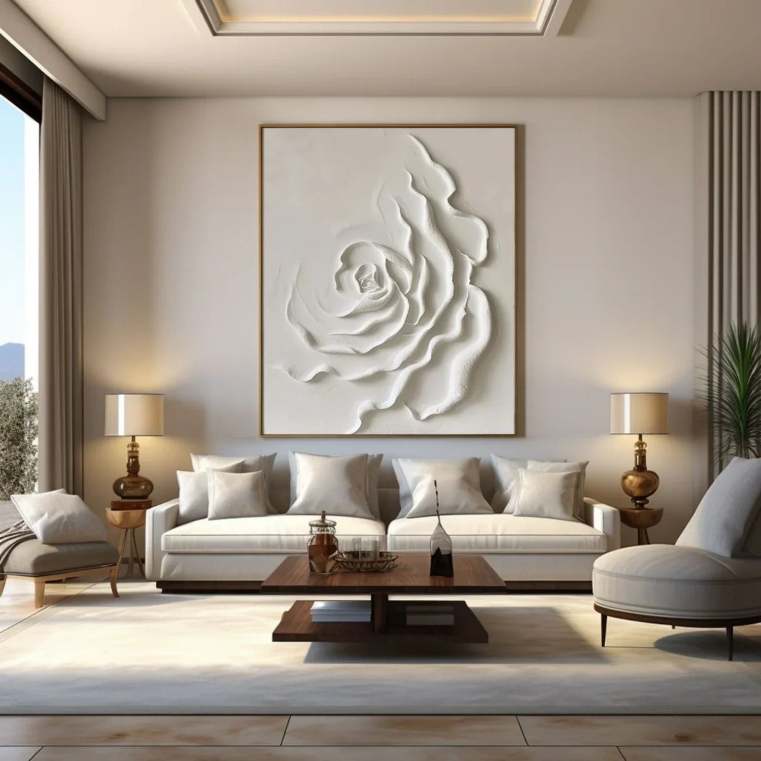 Flower & Tree Abstract Textured Wall Art #ML101
