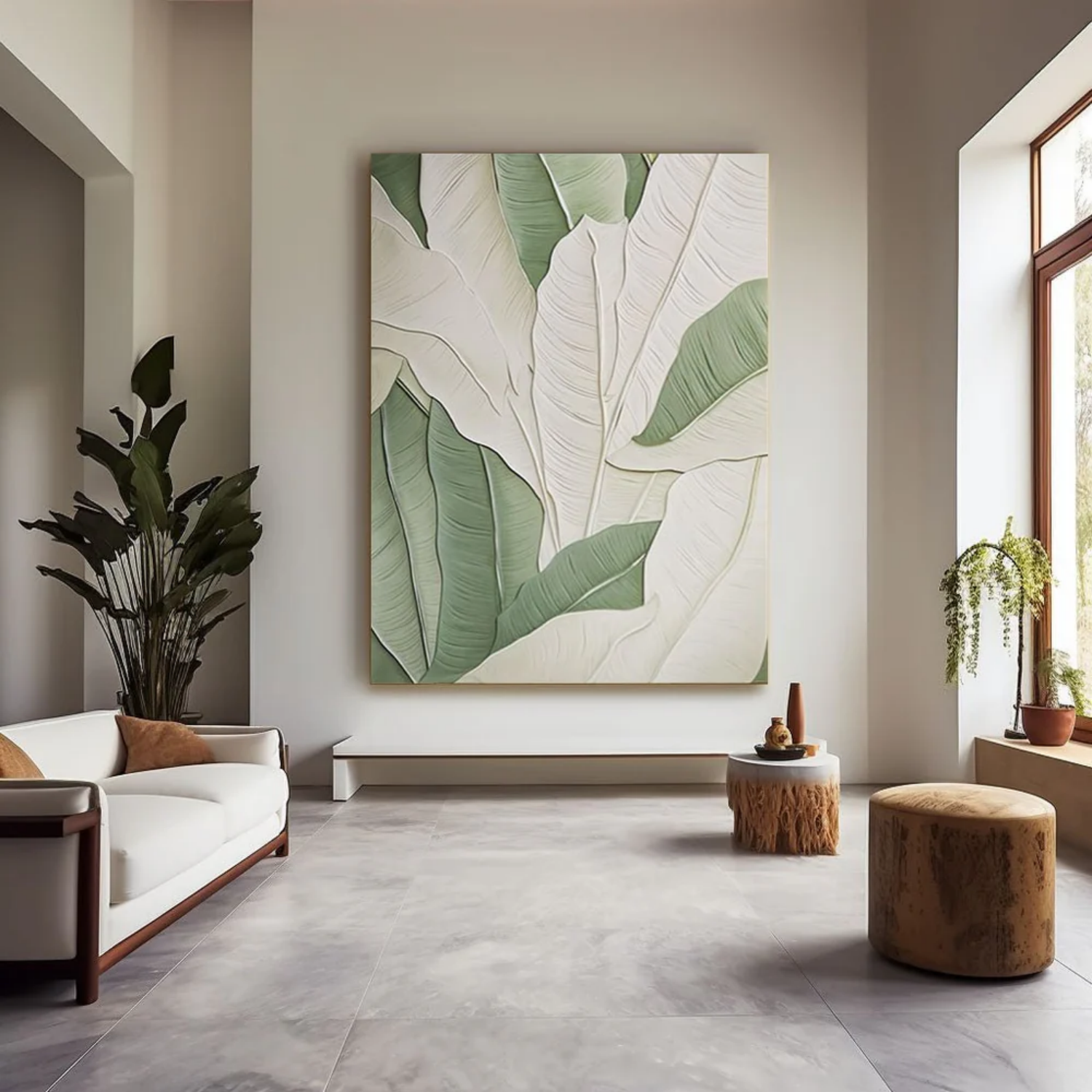 Flower & Tree Abstract Textured Wall Art #ML115