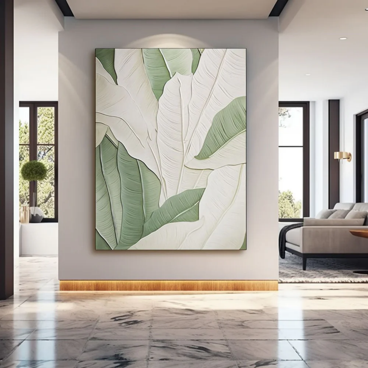 Flower & Tree Abstract Textured Wall Art #ML115